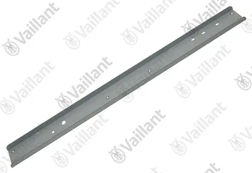 Metallische Halteleiste von Vaillant, lang und flach, mit mehreren Bohrlöchern zur Montage.